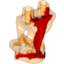Набор LEGO Lower Body, Ghost with Marbled Red Pattern, Прозрачный оранжевый