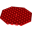 Набор LEGO Plate Special 10 x 10 Octagonal with Hole, Красный