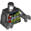 Набор LEGO Torso - Slimed Ghostbusters Uniform with 'P.V.' ID Badge / Tan Arms with Ghostbusters Logo / Black Hands, Черный
