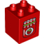 Набор LEGO DUPLO BRICK 2X2X2 NO. 34, Красный
