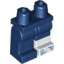 Набор LEGO Dark Blue Hips and Legs with White Cast with Blue and Black Writing on Left Leg Print, Темно-синий