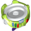 Набор LEGO Minifig Spacesuit with Lime Trim and Colored Buttons (Buzz Lightyear Disney CMF), Белый