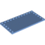 Набор LEGO Tile Special 6 x 12 with Studs on Edges, Medium Blue