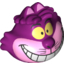 Набор LEGO Minifig Head with 2 Ears on Top, Yellow Eyes, and Cheshire Cat Grin in Bright Light Pink Muzzle print, Пурпурный