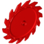 Набор LEGO Technic Circular Saw Blade 9 x 9 with Pin Hole, Красный