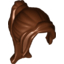 Набор LEGO Minifig Hair Ponytail Long with Side Bangs, Красно-коричневый