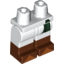 Набор LEGO Hips and Legs with Dark Green Belt Tie and Reddish Brown Boots with Dark Orange Tips Pattern, Белый