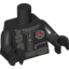 Набор LEGO Torso Jumpsuit with Silver Zippers, Dark Bluish Gray Belt and Pouches Pattern / Black Arm Left with Stopwatch Pattern / Black Arm Right / Black Hands, Черный