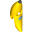 Набор LEGO Headgear Mask Banana with Black Tips and Blue and White 'BANANA!' Label Pattern, Желтый