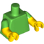 Набор LEGO Torso Plain with Half Printed Arms, Ярко-зеленый