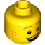 Набор LEGO Head Dual Sided Dark Tan Eyebrows and Stubble Beard, Open Smile / Raised Left Eyebrow, Lost Pattern, Желтый