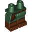 Набор LEGO Hips and Legs with Reddish Brown Belt, Pouch, and Boots Pattern, Темно-зеленый