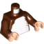 Набор LEGO Minifig Torso - White Fur Chest print - Reddish Brown Arms - Light Flesh Hands, Красно-коричневый