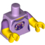 Набор LEGO Torso Female Outline Shirt with Medium Lavender Shoulders and Pug Dog with Red Glasses Pattern / Yellow Arms with Medium Lavender Short Sleeves Pattern / Yellow Hands, Lavender