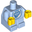 Набор LEGO Body Baby / Toddler with Fixed Arms and White Bib with Elephant and Yellow Hands Pattern, Bright Light Blue