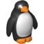 Набор LEGO Penguin with Flippers and Stud on Back with Orange Beak and Feet and White Belly Pattern, Черный