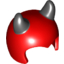Набор LEGO Headgear Mask Imp with Black Devil Horns Pattern, Красный