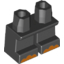 Набор LEGO Legs Short with Orange Toes Pattern, Черный