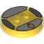 Набор LEGO Dimensions Stand - Toy Tag 4 x 4 x 2/3 with 2 Studs - Tina Goldstein #58 with Gold Amulet on Tan Background print, Trans-Yellow