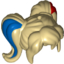 Набор LEGO Minifig Hair - Front Bangs Short on Top of Longer Sides - 2 Back Ponytails with Blue Streak on Right and Red Streak on Left, Tan