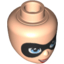 Набор LEGO Minifig Head Friends - Female with Small Mask over Light Blue Eyes - Open Smile with Red Lips, Light Flesh