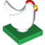 Деталь LEGO DUPLO HEN  ON FOOT  G/W, Не определен