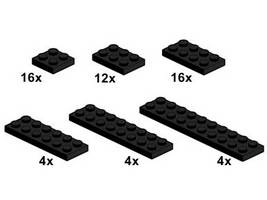 Набор LEGO Черные пластины 2 x N