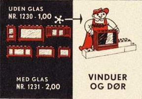 Набор LEGO 1231-2 Окно и дверь со стеклами, красные