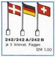 Набор LEGO 242A Флаги - Италия, Швейцария, Бельгия, Германия, Нидерланды