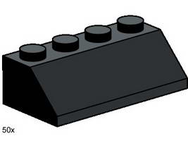 Набор LEGO Черная черепица - 2 x 4