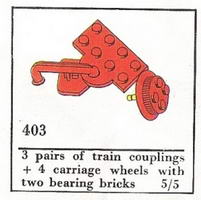 Набор LEGO 403-2 Train Couplers and Wheels (The Building Toy)