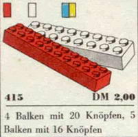 Набор LEGO 415 Кирпичики размера 16 и 20