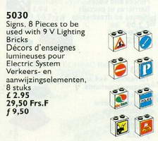 Набор LEGO 5030 Signs for Use with Lighting Bricks 9V
