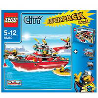 Набор LEGO 66360 Сити суперпак 4 в 1 (7207 7213 7241 7942)