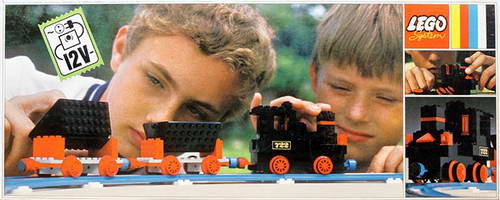 Набор LEGO 722-2 Электрический поезд с двумя вагонами 12В