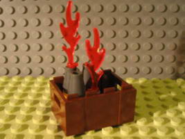 Набор LEGO Ящик с горящими баллонами