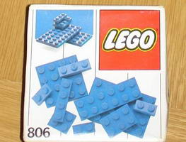 Набор LEGO 806 Дополнительные пластины - синие