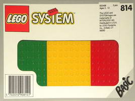 Набор LEGO 814 Строительные пластины, зеленая, красная, желтая
