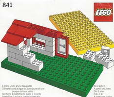 Набор LEGO 841 Строительные пластины, зеленая и желтая