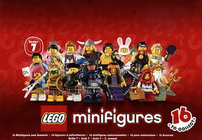 Набор LEGO 8831-18 Мини-фигурки 7-й серии (коробка из 60 штук)