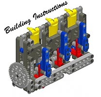 Набор LEGO MOC-0166 3 пневматичесчких двигателя в ряд