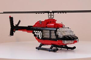 Набор LEGO MOC-0818 Вертолет Белл 206B - 'Джет Рейнджер'