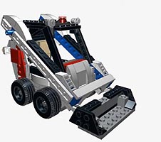 Набор LEGO MOC-1017 Экскаватор-погрузчик Bobcat