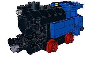 Набор LEGO MOC-1131 Синий паровоз