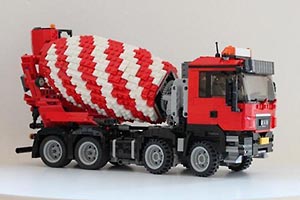 Набор LEGO MOC-1171 4-х осная бетономешалка MAN TGS
