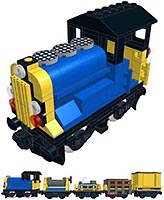 Набор LEGO MOC-1381 Товарный мини-состав: Локомотив