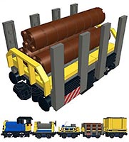 Набор LEGO MOC-1384 Вагон для леса (грузовой мини-поезд)