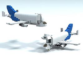 Набор LEGO MOC-1437 Реактивный самолет Белуга Микроджет