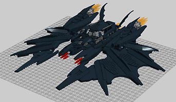 Набор LEGO MOC-1680 Летательный аппарат Бэтмена - 'Крыло летучей мыши'