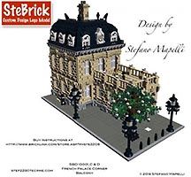 Набор LEGO MOC-1879 Французский дворец 'Угловое здание и терраса'